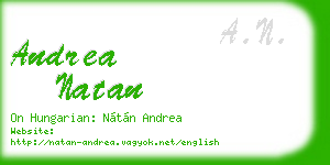 andrea natan business card